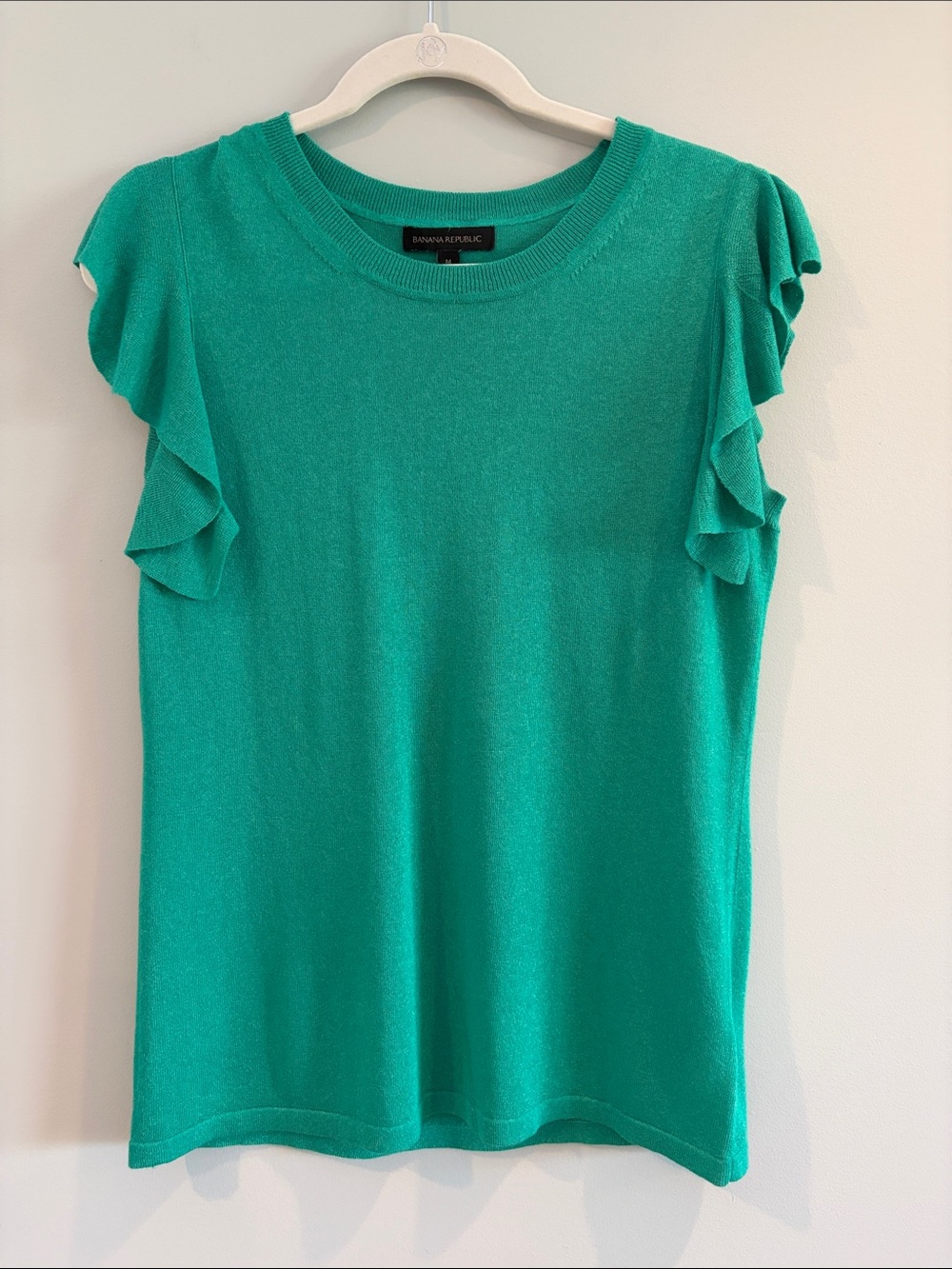 Banana Republic Emerald Ruffle Sleeve Tank